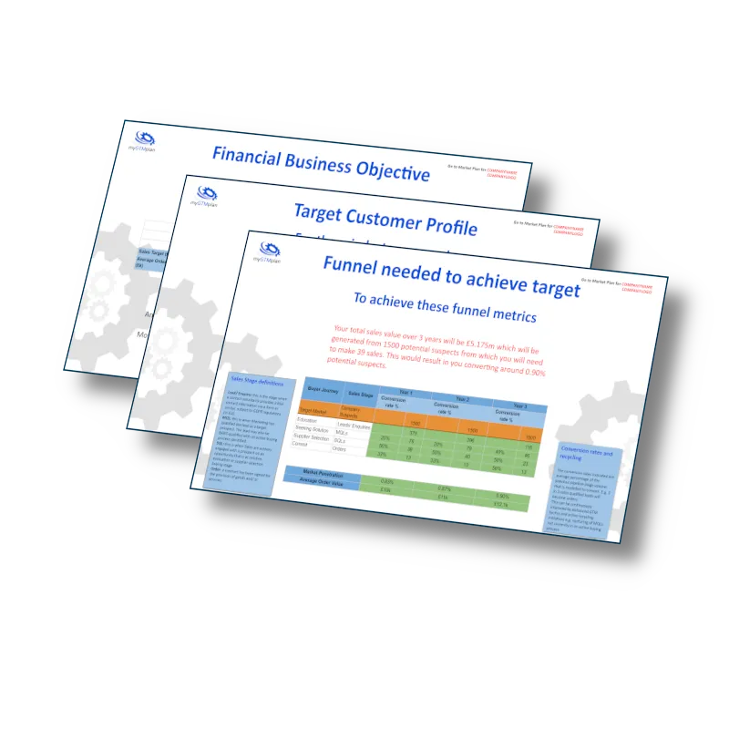 Slides from the guidance presentation behind the myGTMplan two pages